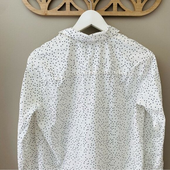 Madewell Oversized Polka Dot Button Up Top White Sz XXS - Picture 7 of 9